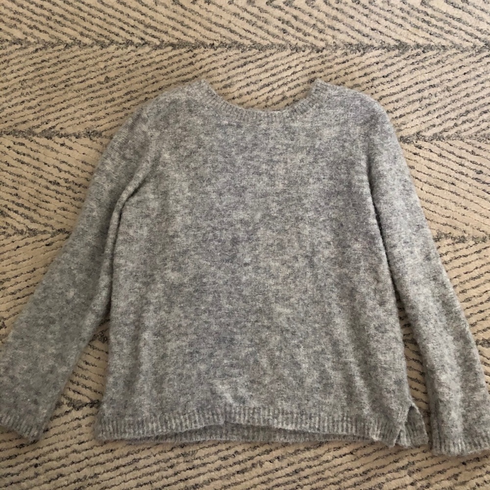 Fuzzy Grey Oversized Sweater